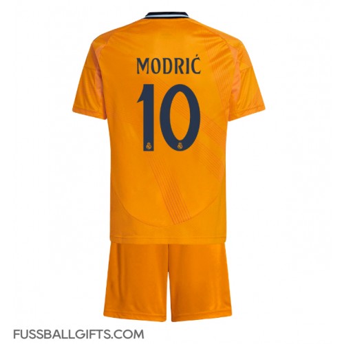 Real Madrid Luka Modric #10 Fußballbekleidung Auswärtstrikot Kinder 2024-25 Kurzarm (+ kurze hosen)